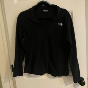 Black quarter zip north face jacket